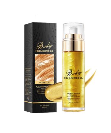 Pemarlis Body Illuminator Liquid Highlighter Shimmer Oil for Face Body Illuminator Liquid Shimmer Luminizer Oil Shimmer Oil for Face Body Legs Hydration Nature