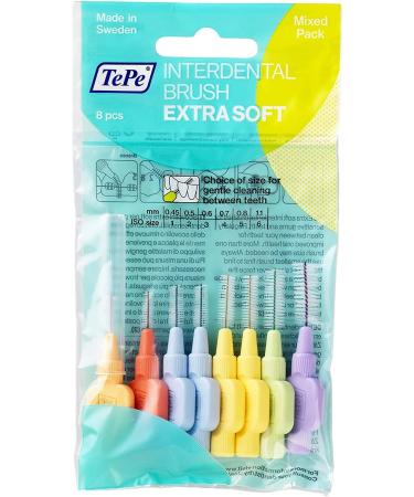 Tepe Interdental Brush Extra Soft Set 6 Sizes - 8 Pack Multicolor - Buy Online on GoSupps.com