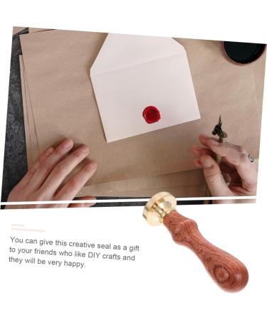 OHPHCALL 1pc Dispensing Plate Tool Espresso Tool Antique Seal Stamp Eyeshadow Applicator Hotfix Wooden Handle 1 count (Pack of 1) Golden - Buy Online on GoSupps.com