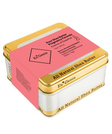 Eu'Genia Pregnancy Formula (Grapefruit 12oz) 100% Pure Unrefined Ghanaian Shea Premium Moisturizer Helps Prevent Stretch Marks For All Skin & Hair Types