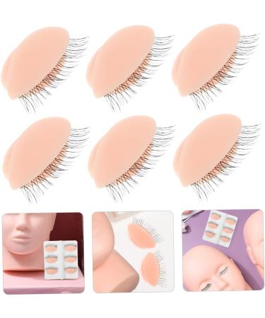  FOMIYES FOMIYES 3 Pairs Form for Training Eyelashes Eyelash Mannequin Head Replacement Eyelids for Mannequin Head Waltz Eyelashes Eyelash Technical Supplies Realistic Eyelid Pink - Buy Online on GoSupps.com