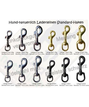 Fat Leather Line - 1m 1.35m 2.20m 3m with Chrome/Brass Hook - 12mm Brown Brass Hook | International Shipping Available - Buy Online on GoSupps.com