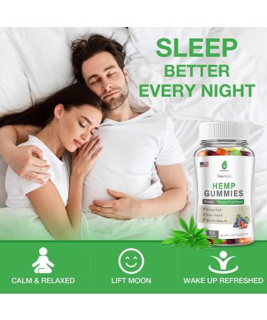 2 Packs Hemp Gummies for Sleep Pain Anxiety - High Potency Advanced Extra Strength with Pure Natural Hemp Oil - H mp Gummy for Adults - Buy Online on GoSupps.com