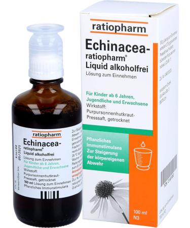 Echinacea RatioPharm Liquid - Alcohol-Free 100 ml for Immune Support | Fast International Shipping - Buy Online on GoSupps.com