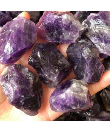 Natural Crystal Rough 50g Natural Clear Quartz Crystal Rock Chips Specimen Collection Natural Mixing Fish Tank (Color : Amethyst Size : 2-4 cm)