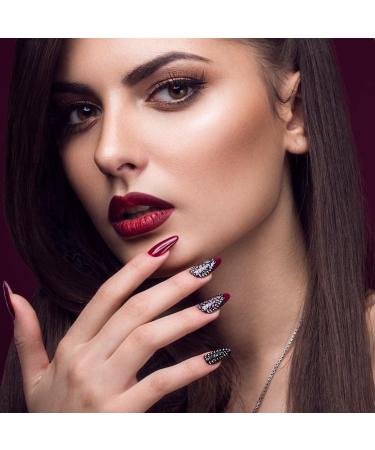 Daisy Short Square Press on Nails - 24 pcs Glossy French Tip Fake Nails - Buy Online on GoSupps.com