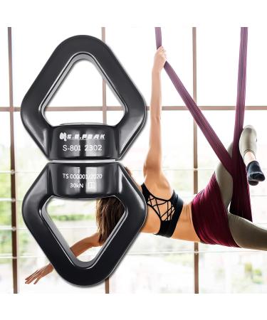 S.E.PEAK 30kN Swing Swivel CE Certified Safe Hook | 360 Rotational Device for Tree Swing, Rock Climbing, Hammock - All Black - Buy Online on GoSupps.com