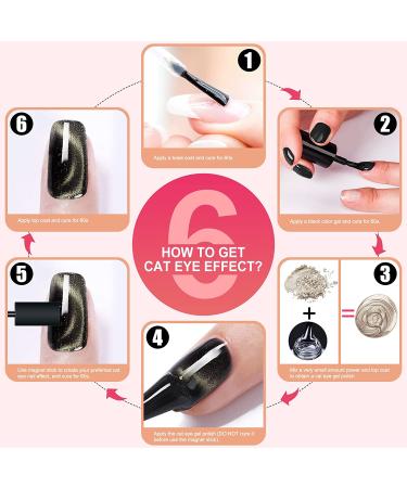 Chrome Nail Powder Gift Set - Holographic Unicorn Rainbow, Aurora Mermaid, Metallic Mirror, Cat Eye - Perfect for Manicure Art - Buy Online on GoSupps.com