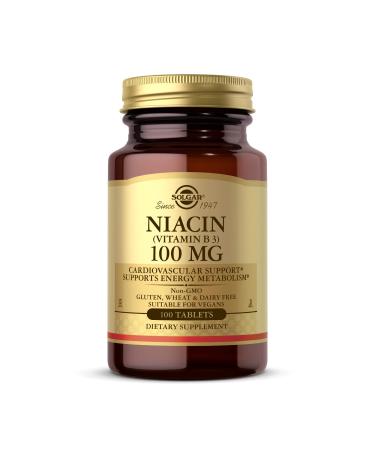 Solgar Niacin (Vitamin B3) 100 mg 100 Tablets - Buy Online on GoSupps.com