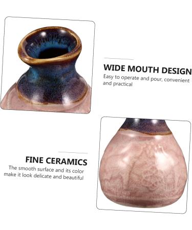 Ipetboom 5 Sets Aromatherapy Bottle Ceramic Cruet Essential Oil Bottle with Stopper Resin Pallet for Nail Art Essential Oil Container Ceramic Art Pottery Drip Bottle Ceramics Pink Filling - Buy Online on GoSupps.com