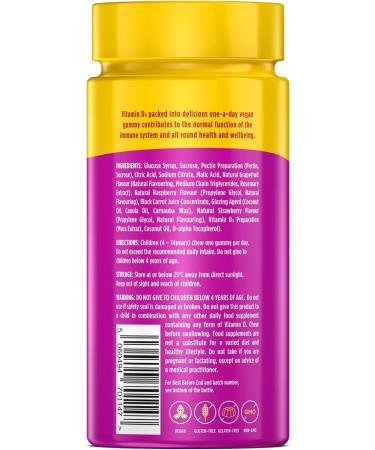 Wellgard Kids Vitamin D3 Gummies - 2 Month Supply - Vegan Mixed Berry Flavour | Chewable Vitamin D Gummies - Buy Online on GoSupps.com