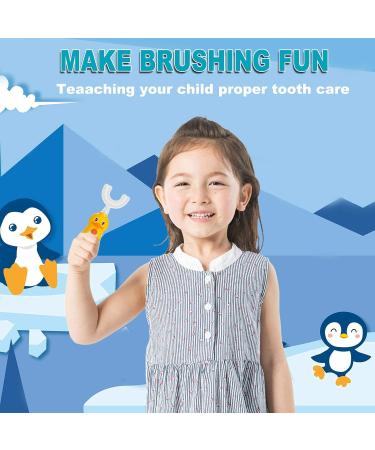 Caromolly Kids Electric U-Shaped Toothbrush - 360 Cleaning, 3 Brush Heads, Ages 7-12 - Cartoon Modeling, Yellow (3-Piece Set) - Buy Online on GoSupps.com