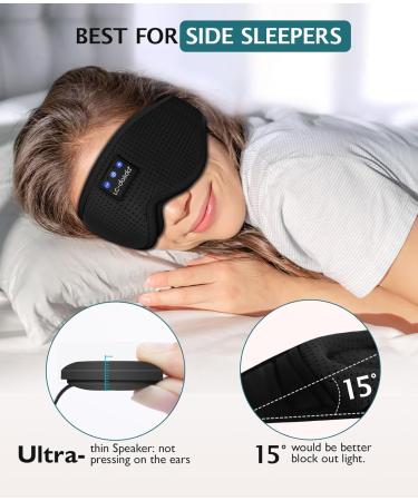 Upgraded Bluetooth 5.4 3D Sleep Mask Dual Sides Breathable Sleep Headphones up to 14-Hour Stand-by Bluetooth Eye Masks Wireless Earphones Eye Mask for Sleeping Cool Tech Gadget Travel Essentials Loup Pour Dormir Black - Buy Online on GoSupps.com