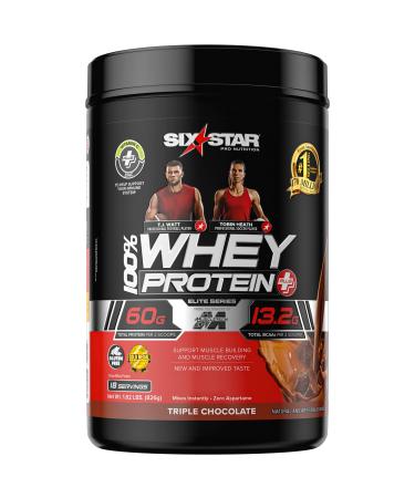 Six Star Elite Series 100% Whey Protein Plus Triple Chocolate 1.8lbs US Chocolate 1.8 Pound (Pack of 1)