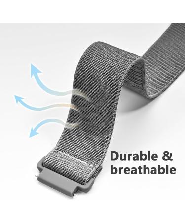 Buy Tovimall 18mm Stretchy Nylon Wristband for Garmin Vivoactive Venu 2S/3S Vivomove 3S/4S Forerunner 255S/265S Blue Gray - International Shipping Available - Buy Online on GoSupps.com