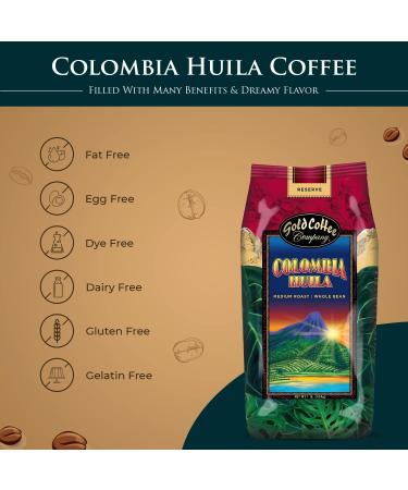 Colombia Huila Whole Bean 1lb - Pack of 4 - Buy Online on GoSupps.com