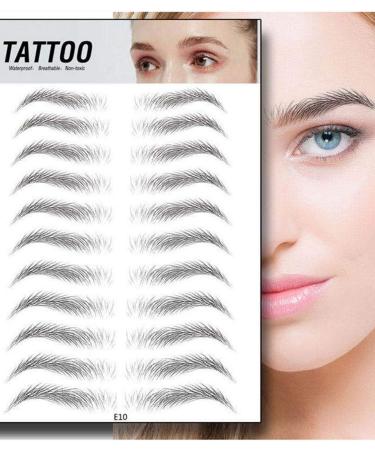 DTT Stickers Waterproof and Safe Long Lasting Eyebrow Transfers Realistic Looking Natural Eyebrows for Woman Makeup Presents E16 - Buy Online on GoSupps.com