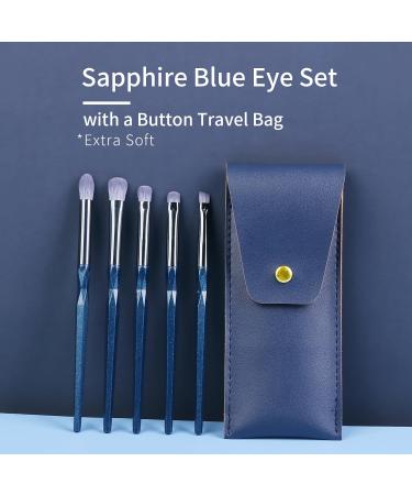 Sapphire Blue Eye Shadow Brush Set - ENZO KEN Diamond Makeup Brushes for Eyes | Professional Eyeshadow Blending & Contouring Tools - Buy Online on GoSupps.com