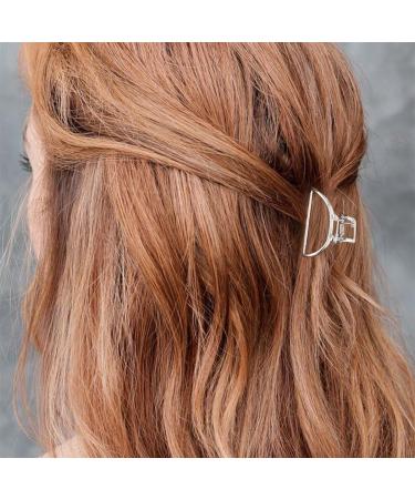 Brinie Silver Mini Non-Slip Hair Clips - Set of 2 | Daily & Party Hair Accessories for Women and Girls - Buy Online on GoSupps.com