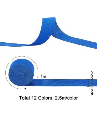 BENECREAT 1 Inch Elastic Band Ribbon - 12 Colors, 32 Yards for Sewing, Headbands, Hair Ties - Craft Project Supplies - Buy Online on GoSupps.com