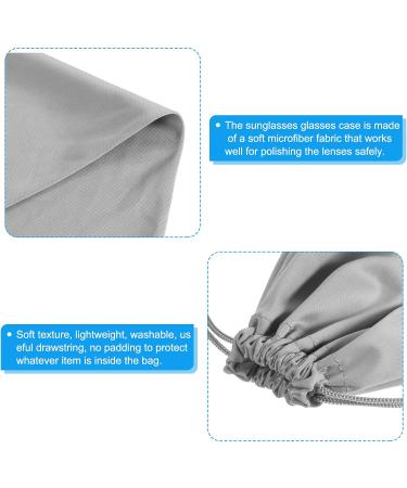 Lightweight Gray Microfiber Ski Goggle Bag - Protective Storage Sleeve with Drawstring Pouch - Buy Online on GoSupps.com