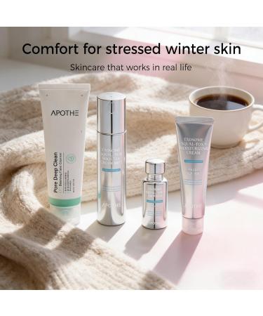 APOTHE Exosome Squal-Tox Complete Skincare Set Cleanser Ampoule Cream & Booster Mist for Hydration & Skin Barrier Care - Buy Online on GoSupps.com