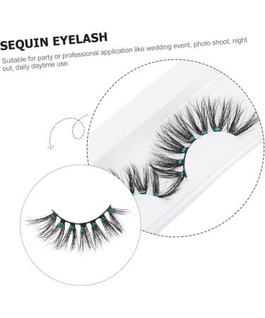 SEWOART 2 Pairs Fake Eyelashes False Eyelashes Makeup Eyelash Thick Volume Eyelash Women False Eyelash Eyelashes Extension Supplies Makeup Lashes Sequin Eyelash Fake Lashes Dense Eyelashes - Buy Online on GoSupps.com