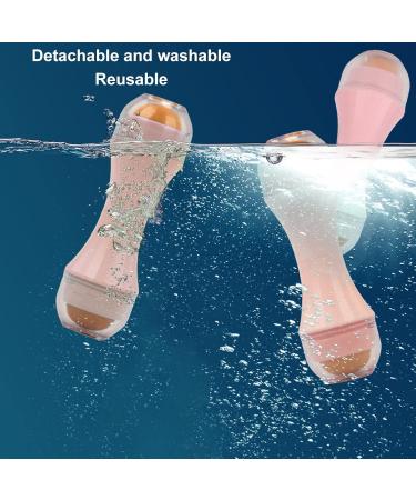 Zetiling Pink Oil Absorbing Face Roller - Volcanic Stone Double Headed Design for All Skin Types Portable Daily Use Perfect Gift - Buy Online on GoSupps.com