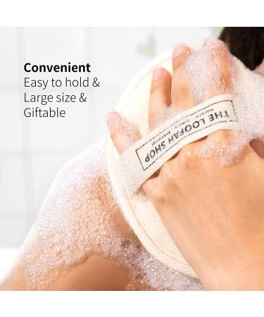 The Loofah Shop Bath Loofah Sponge - Exfoliating Body Scrubber for Men, Women, and Kids - Eco-Friendly Natural Egyptian Loofah - 2 Pack with Cotton Travel Pouch - Buy Online on GoSupps.com