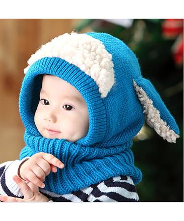 Baby Balaclava Kids Winter Hat with Double Pom Pom Design - Cute Bear Beanie Cap for Boys & Girls - E-Blue, One Size - Buy Online on GoSupps.com