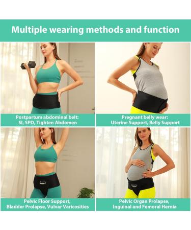 Pregnancy & Maternity Belt | Compression Groin Band for Hernia & Pelvic Pain Relief - Uterine Prolapse Support (Medium - Buy Online on GoSupps.com