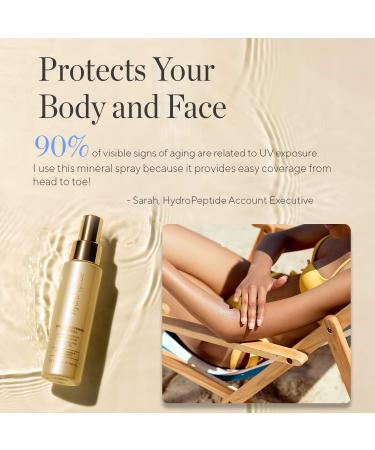 HydroPeptide Solar Defense Mineral SPF 30 Sunscreen Spray - 3.4 fl oz Face & Body Protection - Buy Online on GoSupps.com