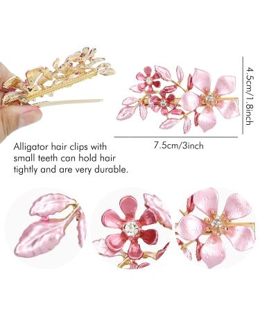 inSowni 4 Pack Luxury Glitter Butterfly Metal French Barrettes for Women Girls - Sparkly Jeweled Gems Crystals Rhinestones Hair Clips (4PCS S3) - Buy Online on GoSupps.com