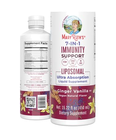 Elderberry Liquid with Vitamin C | 7 in 1 Immune Support Liquid Vitamins | Immune Defense Vitamins | Elderberry with Zinc and Vitamin C for Adults & Kids | Vegan | Non-GMO | Gluten Free | 30 Servings Vitamin C + Immunity