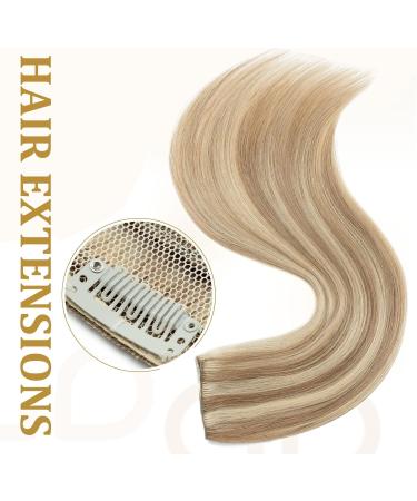 Hair Extensions Hair Clip In Hair Extensions Real Human Hair One Piece Hair Extensions One Piece Clip in Hair Extensions for women Straight Hair with 5 Clips (Highlight Color #8/613) Hair Pieces(24 In 24 Inches 120g/Set - Buy Online on GoSupps.com