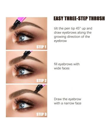 Smudge Proof Micro Tip Liquid Eyebrow Pencil - Dark Coffee | Waterproof Long Lasting Natural Brow Tint Makeup - 0.10 Fl Oz - Buy Online on GoSupps.com