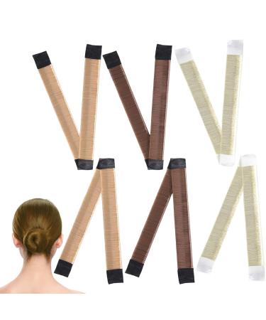 6 PCS Bun Makers For Hair Women's Hair Bun Hair Bun Hair Donut Bun Fast Easy Snap Doughnut Styling French Twist Fold Wrap Design Hair Donut Bun Make For Girls Women Hair Bun Maker(3 Colors) - Buy Online on GoSupps.com