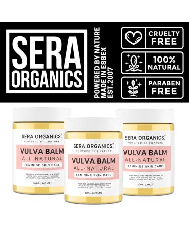 Vulva Relief Cream - Natural Moisturizer for Dryness, Itching, Chafing & Burning - Menopause Support - Oestrogen Free (100ml) | Sera Organics - Buy Online on GoSupps.com