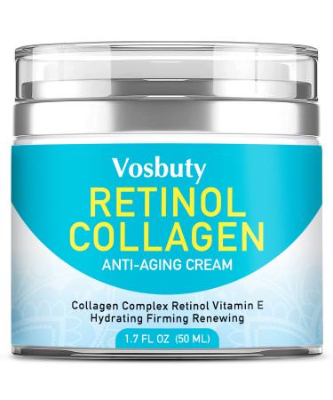 Retinol Cream for Face  Collagen Cream  Anti Aging Retinol Face Moisturizer for Women  Anti Wrinkle Cream  Night Face Cream for Women Men  Facial Moisturizer for Women-50ml