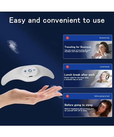 Headband Sleep Aid Device Headache Relief Sleep Massager USB Charging Microcurrent Holding Sleep Instrument for Insomnia and Headache Relief Migraine Relief White - Buy Online on GoSupps.com
