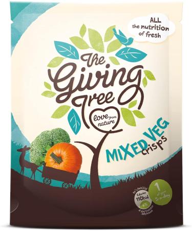  Giving Tree The Giving Tree Pack of 6 Nutritional Fried Vegetable Crisps with Broccoli and Pumpkin Vegan Gluten Free 22g - Buy Online on GoSupps.com