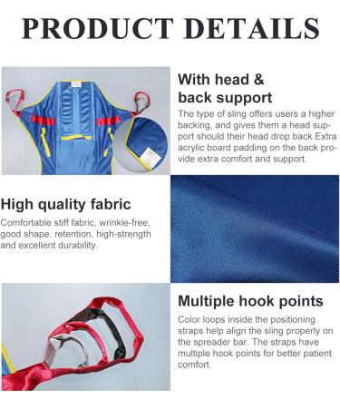 Patient lift transfer sling 6 Adjustable sling straps Reusable patient lifting sling Generic full body patient lift for the elderly - Buy Online on GoSupps.com