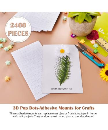 2400 Pieces Foam Dots Dual-Adhesive 3D Foam Tapes Foam Pop Dots Adhesive Mount for Craft DIY Art or Office Supplies  12 Sheets  Round (0.24 Inch) - Buy Online on GoSupps.com