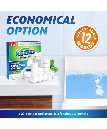 Toilet Bowl Cleaner Tablets - 40 PCS Automatic Deodorizing & Descaling Bleach Tablets for International Shipping - Buy Online on GoSupps.com