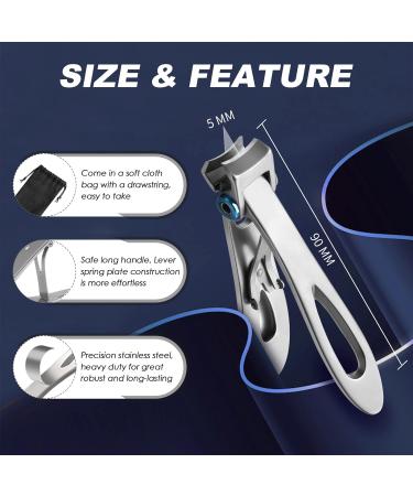 MORGLES Heavy Duty Nail Clippers for Thick Nails - 15mm Wide Opening, Strong and Large Toenail Cutter for Men, Seniors, Arthritis, Elderly - Includes Nail File - Buy Online on GoSupps.com
