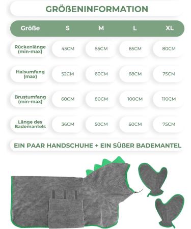 Quick-Drying Microfiber Dog Waddle Ranger Towel | Adjustable Absorbent Bathrobe with Hat for Large & Medium Dogs - BiBykivn Gray Green - Buy Online on GoSupps.com