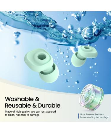 Premium Earplugs for Concerts - Reusable Silicone Noise Reduction with 23dB Filter 8 Sizes XS-S-M-L - Perfect for Musicians Bars & Sports (Green - Buy Online on GoSupps.com