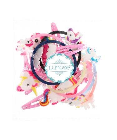 Lurrose 16x Unicorn Hair Clips & Accessories for Girls | Hairpins Bracelets and Hair Ties - International Shipping - Buy Online on GoSupps.com
