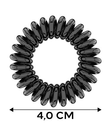 Reskthetic Spiral Hair Tie - Eco-Friendly Black Hair Accessory for Women & Girls | Gentle on Hair Sustainable Design (4x4 cm) - Buy Online on GoSupps.com