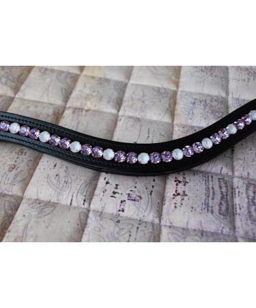 Happiness hing glittering straps 'Lilac love' in purple and light blue swing backed up (Shetty Leather Black) Shetty Leather Black
